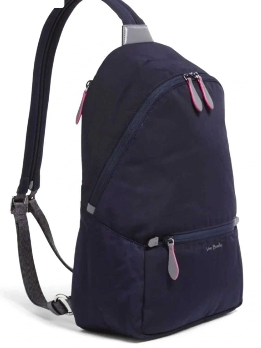 NWT Vera Bradley Midtown Convertible Backpack navy shoulder preppy minimalist
